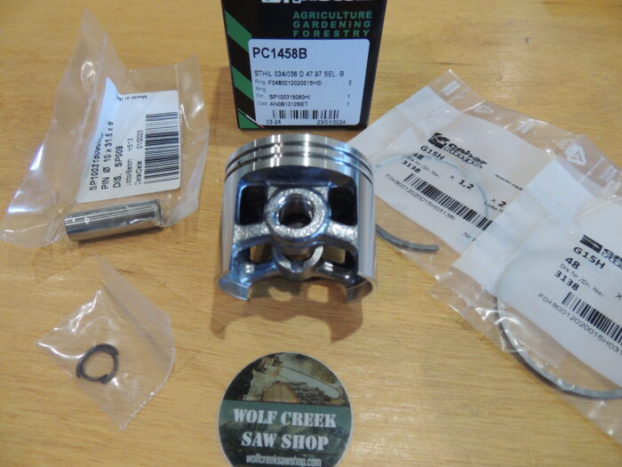 Meteor piston kit for Stihl MS360 036 034 Super 48mm with rings Italy - Image 3