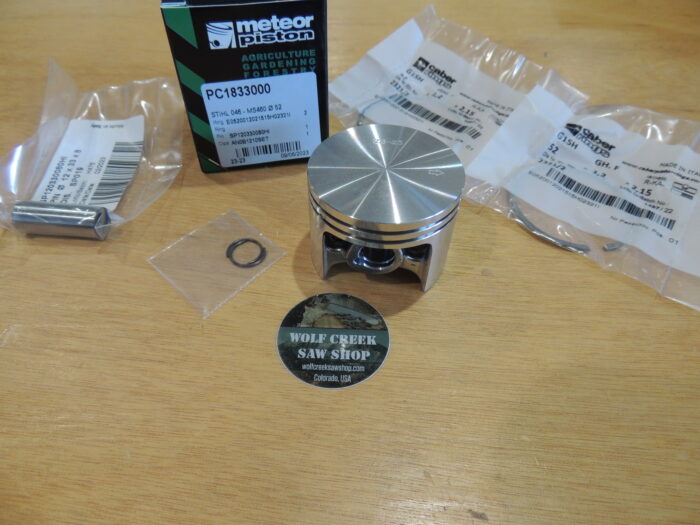Meteor piston kit for Stihl MS460, 046 52mm with Caber rings Italy