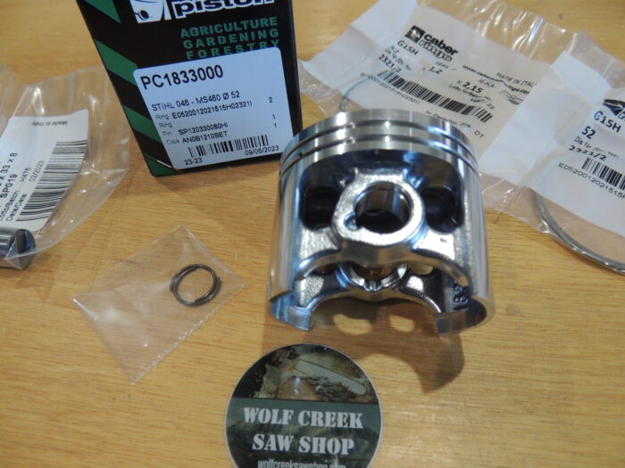 Meteor piston kit for Stihl MS460, 046 52mm with Caber rings Italy - Image 4