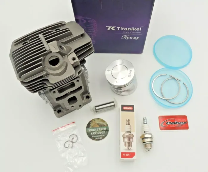 Hyway Titanikel cylinder with pop up piston kit Caber for Stihl MS311 MS391 49mm - Image 3