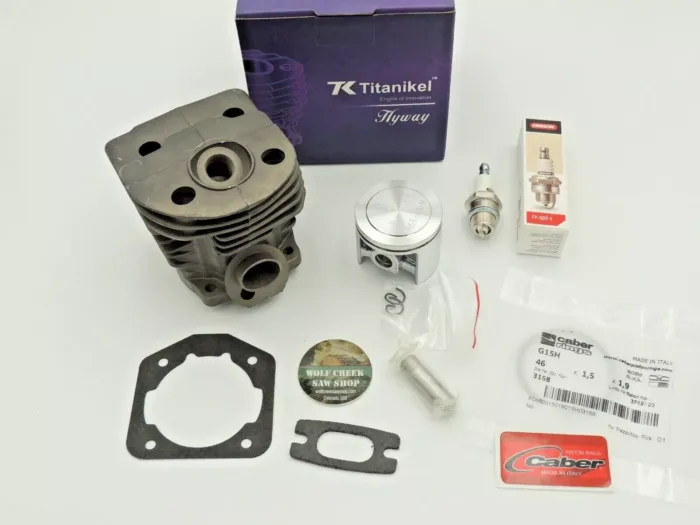 Hyway Titanikel cylinder pop up piston kit Caber for Husqvarna 51 55, 55 Rancher