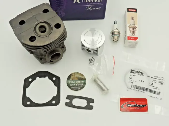 Hyway Titanikel cylinder pop up piston kit Caber for Husqvarna 51 55, 55 Rancher - Image 3