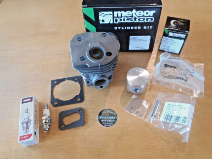 Meteor cylinder piston kit for Husqvarna 350 44mm with Caber ring