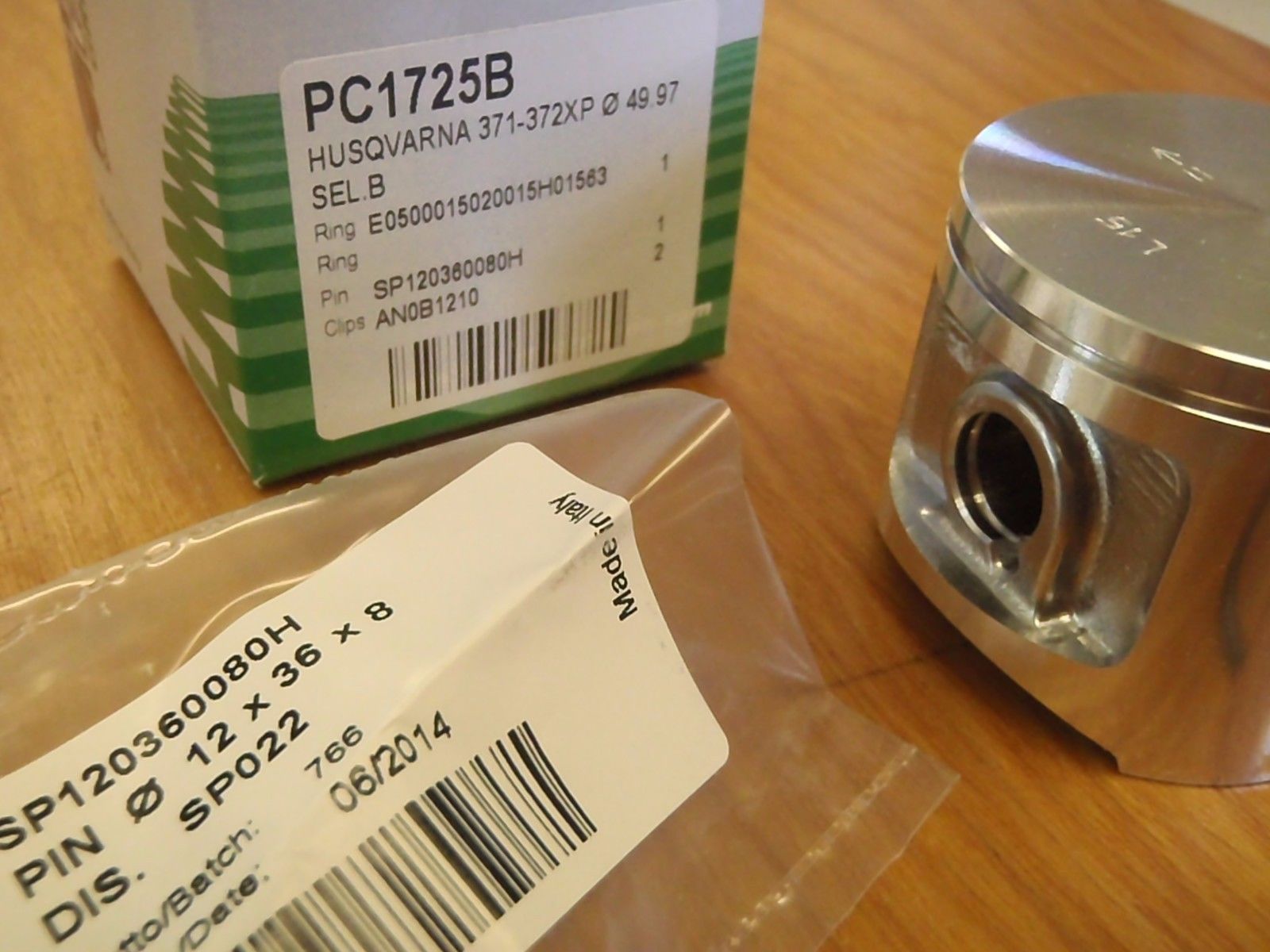 Genuine Meteor Husqvarna 371 372xp Chainsaw Piston 50mm USA Sell Made in Italy 