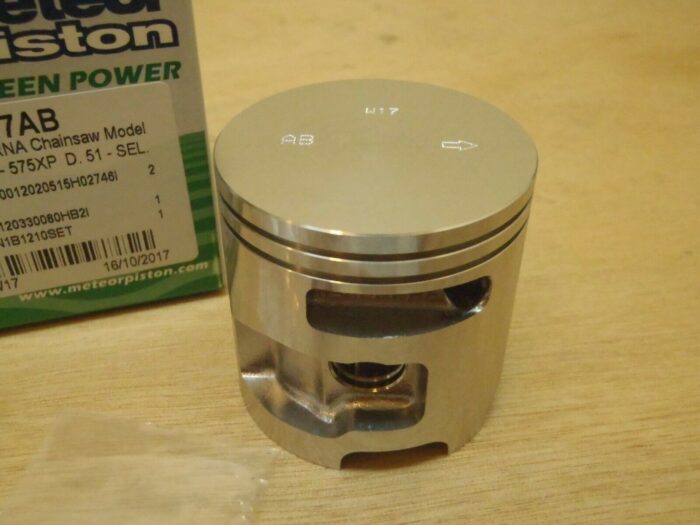 Meteor piston kit for Husqvarna 575 575XP 51mm with Caber rings Italy - Image 3