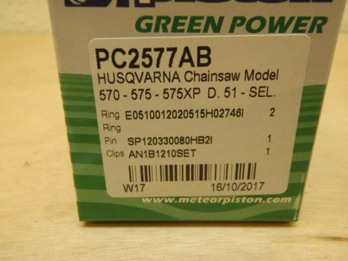 Meteor piston kit for Husqvarna 575 575XP 51mm with Caber rings Italy - Image 4
