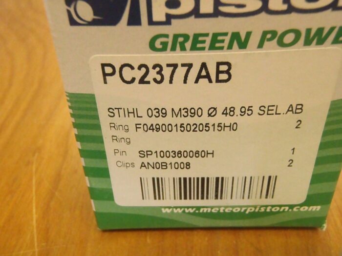 Meteor piston kit for Stihl 039 MS390 49mm with rings Italy 1127 030 2005 - Image 4