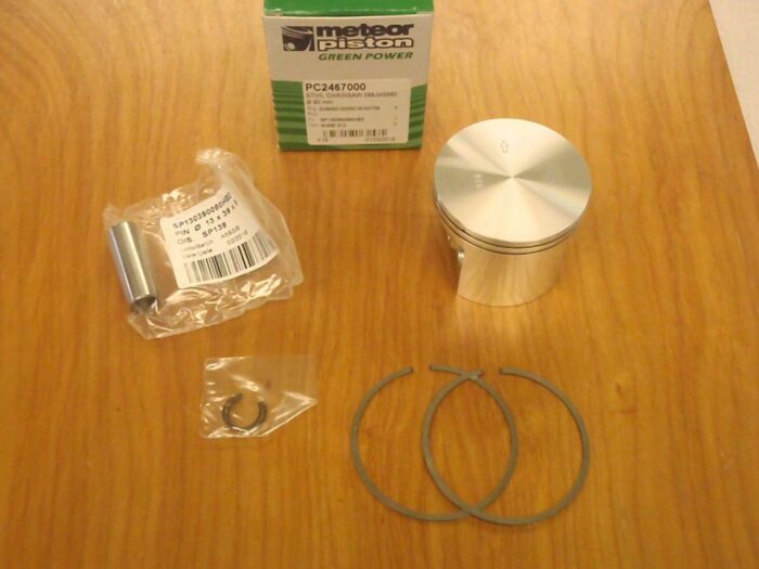 Meteor piston kit for Stihl MS880, 088 60mm with Caber rings Italy 1124 030 2002