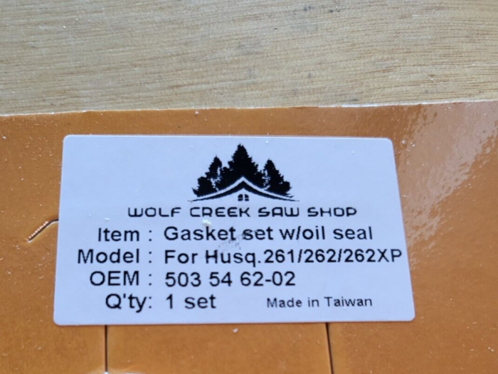 Gasket Set and crankshaft seals with SKF bearings for Husqvarna 261 262 262xp - Image 4