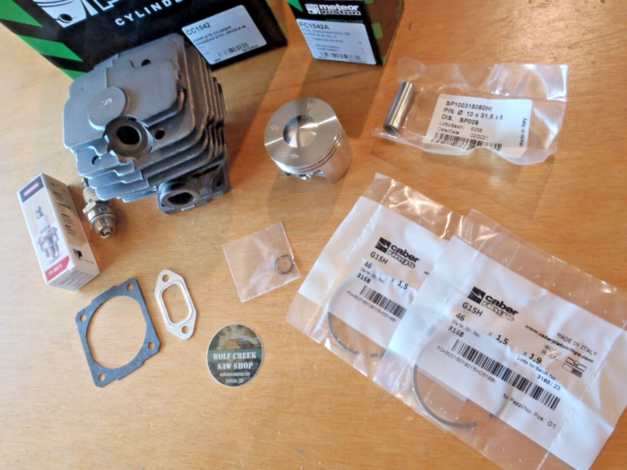 Meteor Nikasil cylinder piston kit for Stihl 028 Super 028 AV 46mm w/ gaskets - Image 3