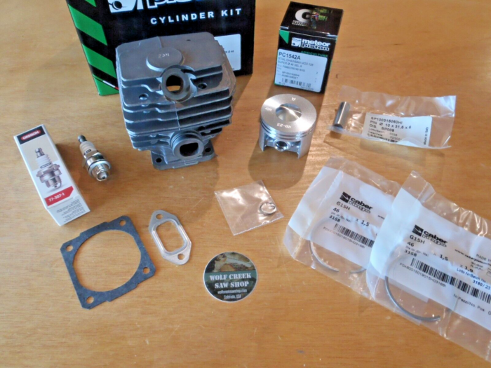 Meteor Nikasil cylinder piston kit for Stihl 028 Super 028 AV 46mm w/ gaskets