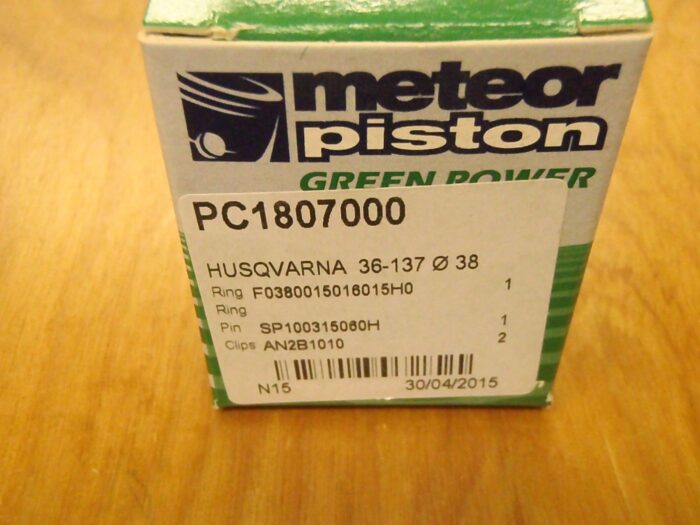 Meteor piston kit for Husqvarna 36 136 137 38mm with ring Italy 530 06 93-17 - Image 4