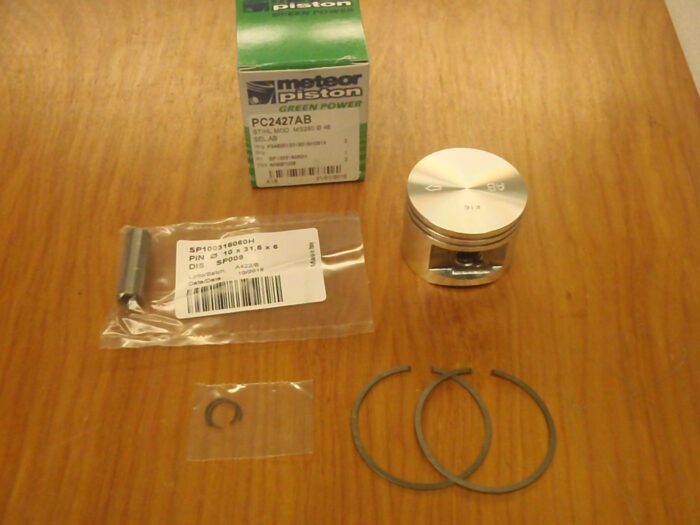 Meteor piston kit for Stihl MS280 46mm with Caber rings Italy 1133 030 2001