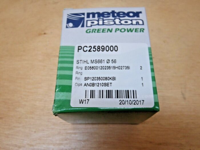 Meteor piston kit for Stihl MS661 MS661C with Caber rings 56mm NEW 1144 030 2001 - Image 4