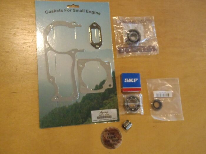 Gasket set crank seals SKF OEM crankshaft bearings for Husqvarna 385 390 390xp