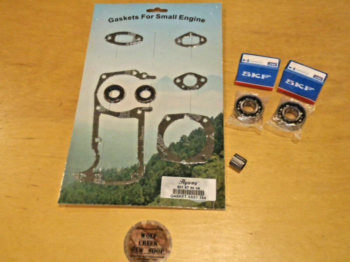 Full Gasket Set crank seals SKF bearings for Husqvarna 254 254xp 257