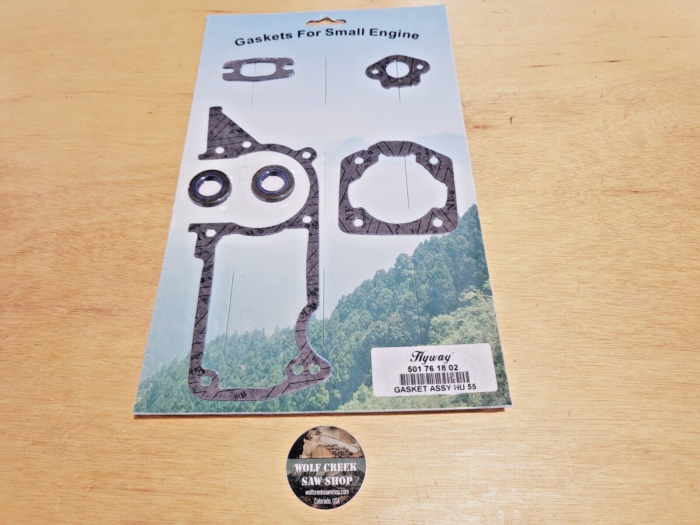 Hyway Gasket set with crankshaft seals for Husqvarna 51 55 55 Rancher gaskets