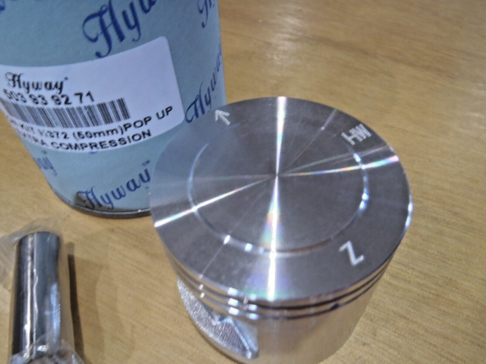 Hyway POP UP piston kit for Husqvarna 371 372 372xp 50mm + Caber rings high comp - Image 3
