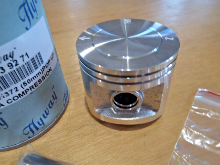 Hyway POP UP piston kit for Husqvarna 371 372 372xp 50mm + Caber rings high comp - Image 4