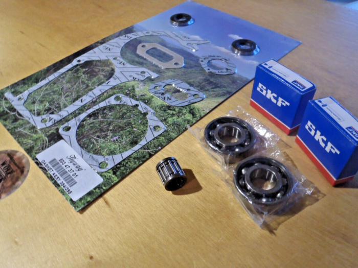 Hyway gasket set crank seals SKF crankshaft bearings for Husqvarna 394 394xp 395 395xp gaskets - Image 4