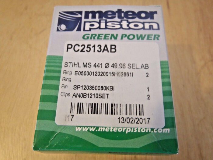 Meteor piston kit for Stihl MS441 50mm with Caber rings Italy 1138 030 2003 - Image 4