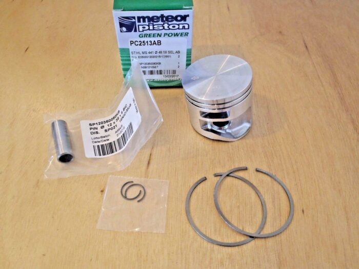 Meteor piston kit for Stihl MS441 50mm with Caber rings Italy 1138 030 2003