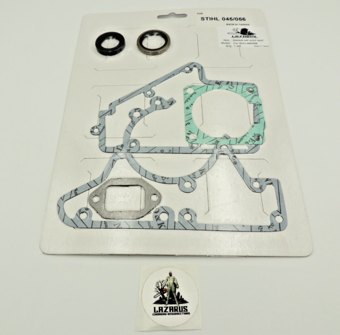 Gasket and crankshaft seal kit for Stihl 045 056 Magnum Super   Lazarus