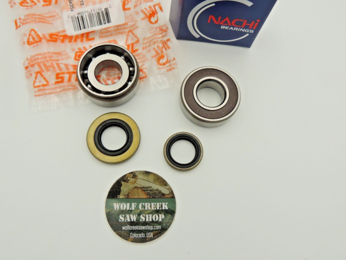 OEM NTN and Nachi crankshaft bearing set BAO seals fits Stihl MS441 - Image 3