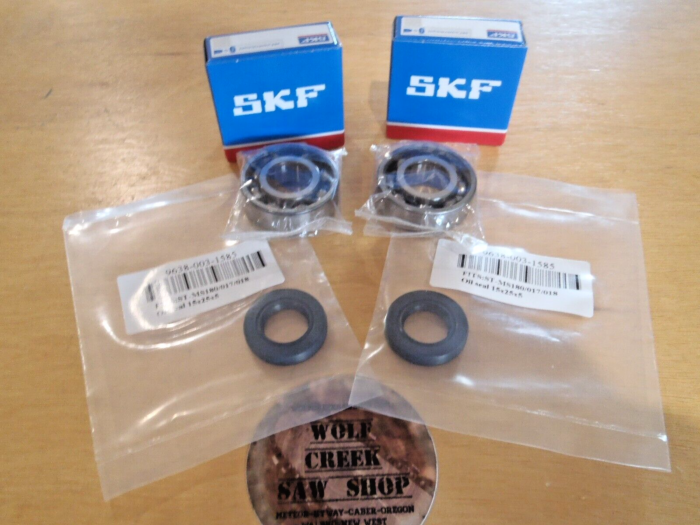 SKF crank crankshaft bearings with BAO seals for Stihl 025 MS250 MS251 023 MS230 MS210 - Image 3
