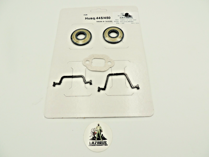 Gasket and crankshaft seal kit for Husqvarna 445 450 Rancher Lazarus