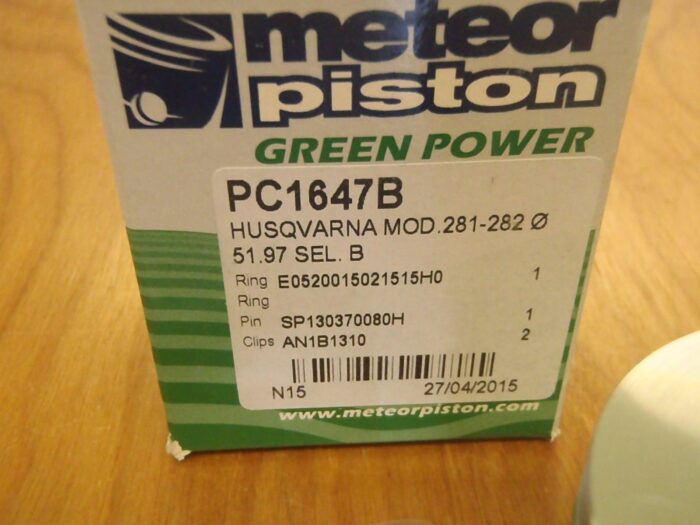 Meteor piston kit for Husqvarna 181 281 282 52mm Italy 544 22 40-02 - Image 4