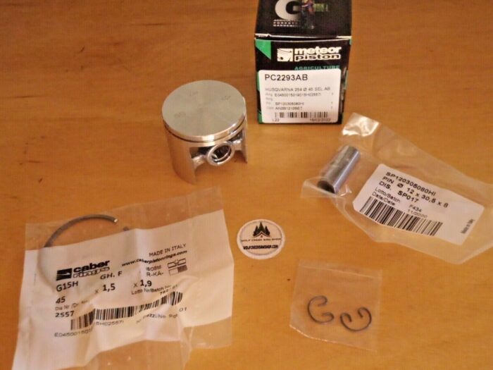 Meteor 45mm piston kit for Husqvarna 254 254xp 154 with Caber ring Italy